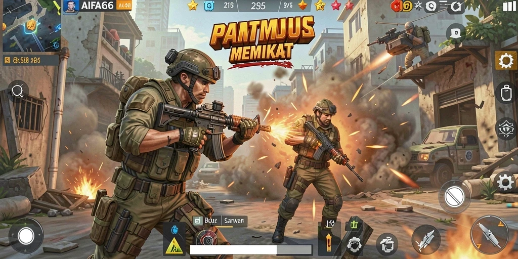 Tampilan serangkaian aksi menegangkan di AIFA66 Battle Royale.