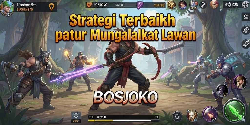 Tampilan gameplay seru dari BOSJOKO yang penuh strategi.