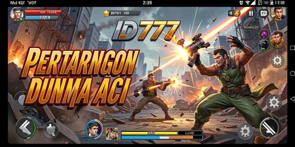 Tampilan mendebarkan dari gameplay ID777 yang penuh aksi.