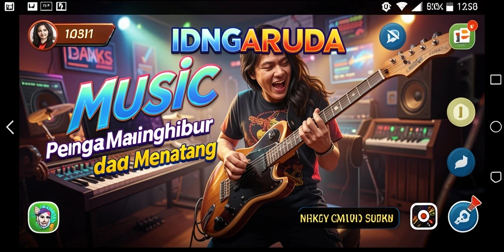 Tampilan gameplay IDNGARUDA yang penuh warna dan menarik.