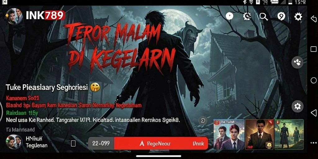 Tangkapan layar gameplay INK789 dengan suasana mencekam.