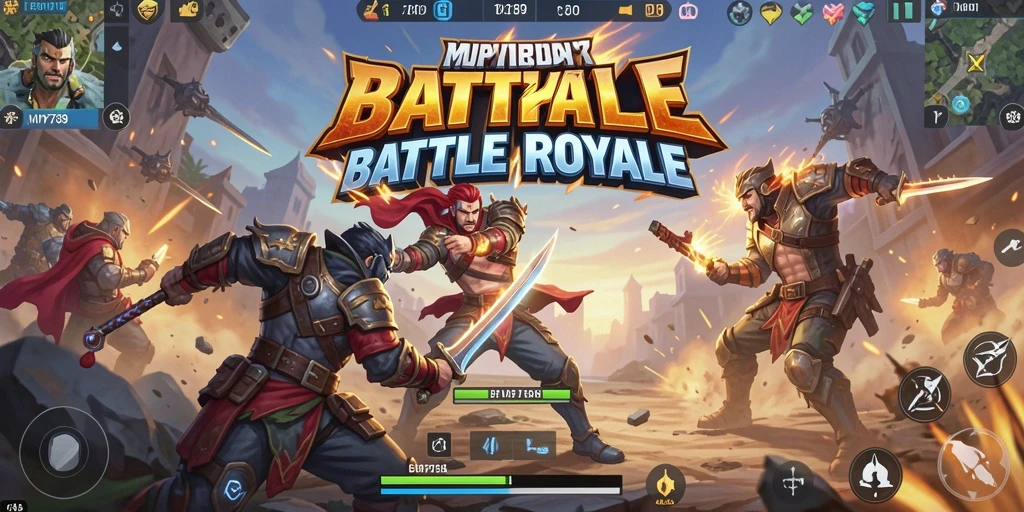 Tampilan menegangkan dari gameplay Battle Royale di MVP789.
