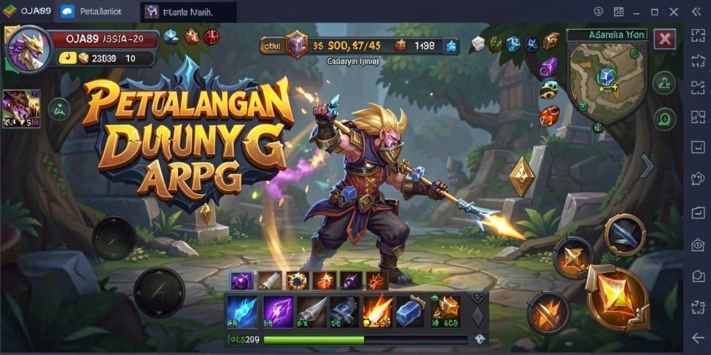 Screenshot menampilkan aksi pertempuran seru dalam OJA89.