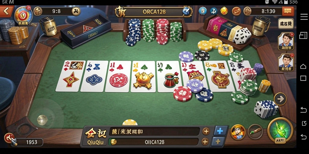 Screenshot gameplay QiuQiu ORCA128 yang seru dan menantang.