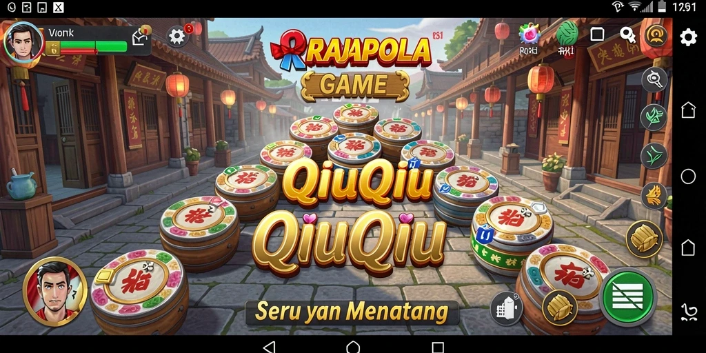 Tampilan gameplay seru dari RAJAPOLA saat bermain QiuQiu.