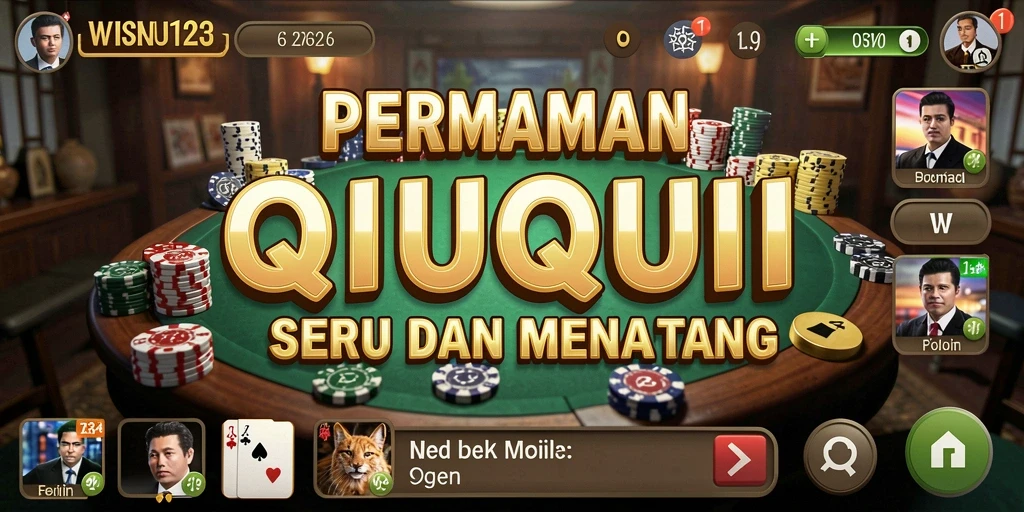 Tampilan gameplay seru di WISNU123 menunjukkan intensitas permainan QiuQiu.