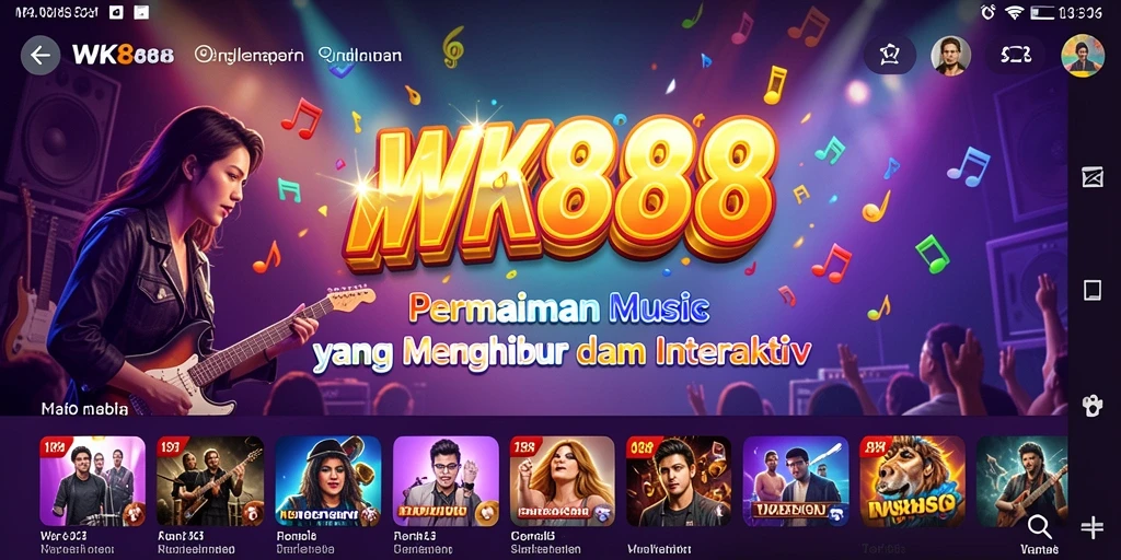 Tampilan gameplay <strong>WK888</strong> yang menarik dan interaktif untuk semua penggemar musik.